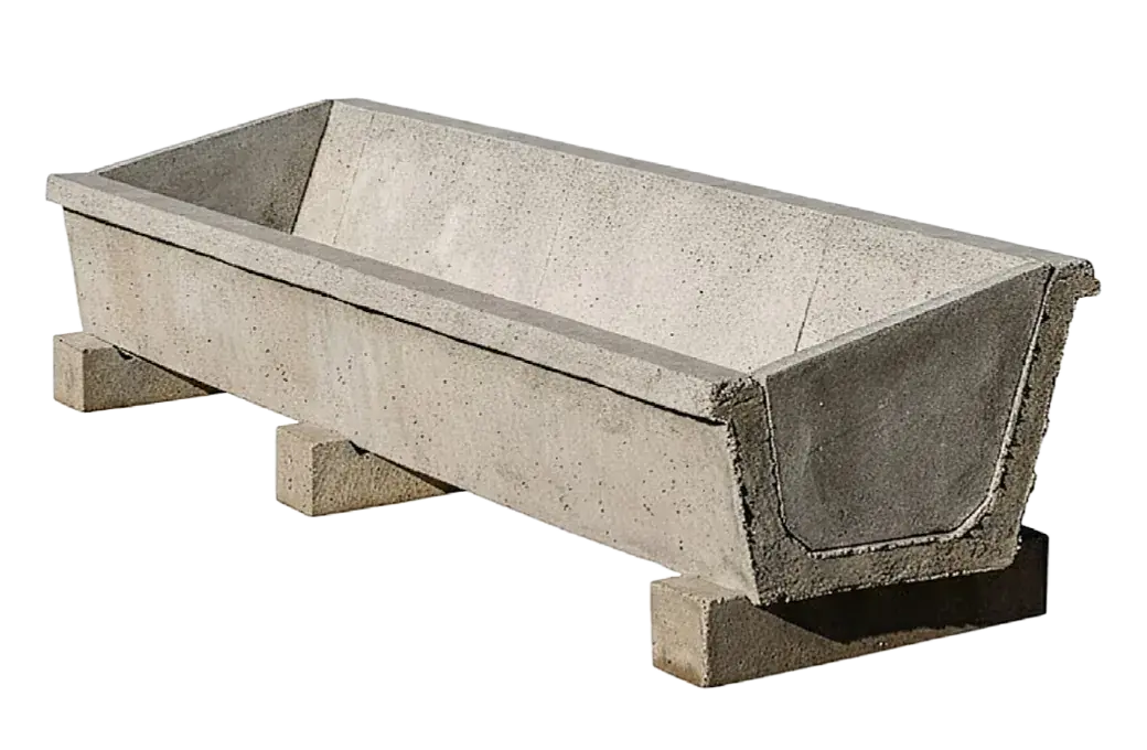 Productos N/Agro de hormigón para ganadería: comederos y bebederos